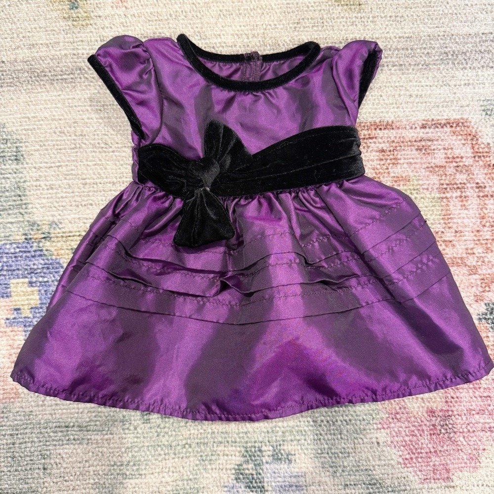 American Girl Doll Bitty Baby Pretty In Purple Holiday Dress